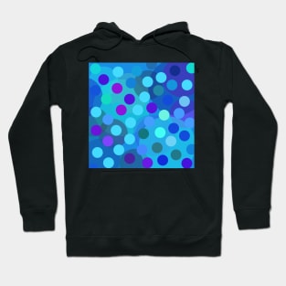 blue and purple pop art polka dot pattern Hoodie